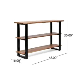 Rooker Handcrafted Modern Industrial Acacia Wood Media Console Table Natural/Black - Christopher Knight Home 11 Rooker Handcrafted Modern Industrial Acacia Wood Media Console Table Natural/Black - Christopher Knight Home -Living Furniture GUEST ced2186f 0b19 4dcf 96f4 1b8ee6c8b345