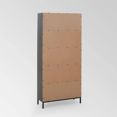 67.25" Gallatin Contemporary Cube Unit Bookcase Dark Gray - Christopher Knight Home 4 67.25" Gallatin Contemporary Cube Unit Bookcase Dark Gray - Christopher Knight Home - Image 4