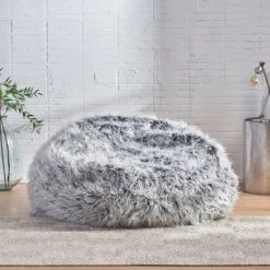 Lachlan Furry Bean Bag - Christopher Knight Home -Living Furniture GUEST d0418f4e da93 4395 920c 85fe39363151