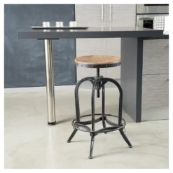 Farmdale Industrial Adjustable Swivel Barstool Natural Antique Black – Christopher Knight Home 5 Farmdale Industrial Adjustable Swivel Barstool Natural Antique Black – Christopher Knight Home -Living Furniture GUEST d08b8dce 46fc 4a1f bb28 7b17ac5b912e