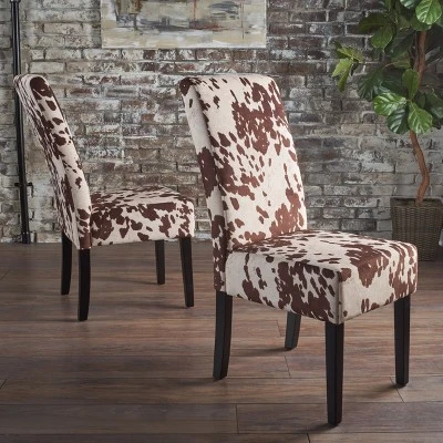 Set Of 2 Pertica Contemporary Dining Chair Dark Brown - Christopher Knight Home 1 Set Of 2 Pertica Contemporary Dining Chair Dark Brown - Christopher Knight Home