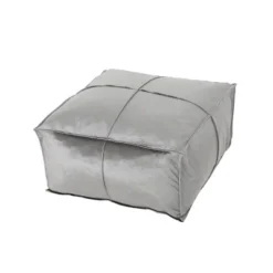 Nakisha Velvet Square Bean Bag Ottoman - Christopher Knight Home -Living Furniture GUEST d0c482c4 38ee 4b00 91bd e144cfb7556d