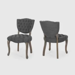 Set Of 2 Crosswind Tufted Dining Chair - Christopher Knight Home -Living Furniture GUEST d12499e9 01eb 4a27 90d0 6b20a09c2a22