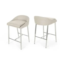 Set Of 2 Bandini Modern Upholstered Counter Height Barstools - Christopher Knight Home 10 Set Of 2 Bandini Modern Upholstered Counter Height Barstools - Christopher Knight Home -Living Furniture GUEST d2180bc0 d437 4154 aa76 ae652c03953b