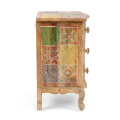 Ailey Handcrafted Boho Mango Wood 3 Drawer Nightstand Natural - Christopher Knight Home 14 Ailey Handcrafted Boho Mango Wood 3 Drawer Nightstand Natural - Christopher Knight Home -Living Furniture GUEST d2a0da4f 2eb2 4284 a2b1 540f55b08a0f