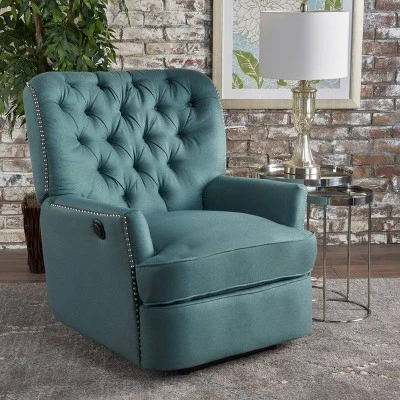Salomo Tufted Fabric Power Recliner - Christopher Knight Home 2 Salomo Tufted Fabric Power Recliner - Christopher Knight Home - Image 2