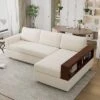 87.4"W Sectional Sofa Couch Set, Upholstered Sofa Chair With Reversible Armrests For Living Room -Christopher Knight Home