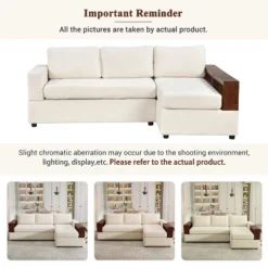 87.4"W Sectional Sofa Couch Set, Upholstered Sofa Chair With Reversible Armrests For Living Room -Christopher Knight Home 18 87.4"W Sectional Sofa Couch Set, Upholstered Sofa Chair With Reversible Armrests For Living Room -Christopher Knight Home -Living Furniture GUEST d4d8157e 911f 42db 88c3 9f50b26cea22