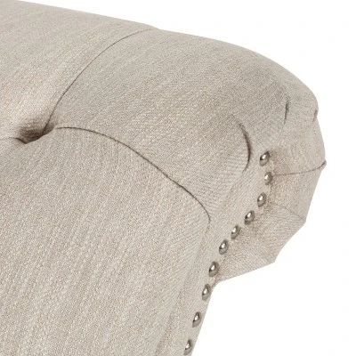 Varnell Contemporary Fabric Button Tufted Chaise Lounge Beige/Dark Brown - Christopher Knight Home 6 Varnell Contemporary Fabric Button Tufted Chaise Lounge Beige/Dark Brown - Christopher Knight Home - Image 6
