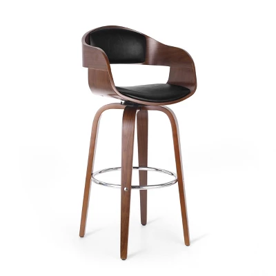 Clyo Mid-Century Modern Upholstered Swivel Barstool - Christopher Knight Home 10 Clyo Mid-Century Modern Upholstered Swivel Barstool - Christopher Knight Home - Image 10