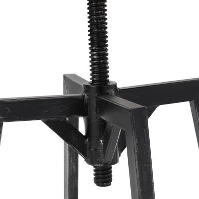 Set Of 2 Jutte Modern Industrial Firwood Adjustable Height Swivel Barstools Antique/Black Brushed Silver - Christopher Knight Home 2 Set Of 2 Jutte Modern Industrial Firwood Adjustable Height Swivel Barstools Antique/Black Brushed Silver - Christopher Knight Home - Image 2