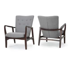 Set Of 2 Becker Upholstered Armchairs - Christopher Knight Home -Living Furniture GUEST d8a8732b c39a 4137 acc1 7aa4fee7cada