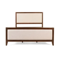 Christopher Knight Home Aura Acacia Wood Upholstered Bed Frame With Headboard And Footboard 11 Christopher Knight Home Aura Acacia Wood Upholstered Bed Frame With Headboard And Footboard -Living Furniture GUEST d93eb2fd 7818 48b9 894b ade85bf44148