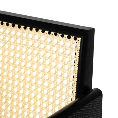 Christopher Knight Home Randall Rubberwood And Cane Arm Dining Chair With V-Shaped Legs(Set Of 2) 6 Christopher Knight Home Randall Rubberwood And Cane Arm Dining Chair With V-Shaped Legs(Set Of 2) - Image 6