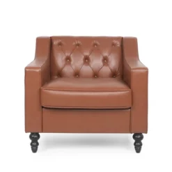 Furman Contemporary Tufted Club Chair Cognac - Christopher Knight Home 18 Furman Contemporary Tufted Club Chair Cognac - Christopher Knight Home -Living Furniture GUEST da354514 a70d 48cd b14b 6103bf6f0633