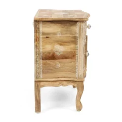 Culloden Handcrafted Boho Mango Wood Cabinet Natural/White - Christopher Knight Home -Living Furniture GUEST da377b41 2971 41fa ad72 937fc2254328