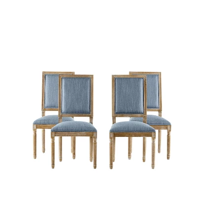 Christopher Knight Home Carina French Country Rubberwood Upholstered Dining Chair (Set Of 4) 11 Christopher Knight Home Carina French Country Rubberwood Upholstered Dining Chair (Set Of 4) - Image 11