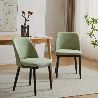 Christopher Knight Home Horizon Mid-Century Modern Upholstered Dining Chairs With Curved Backrest (Set Of 2) 10 Christopher Knight Home Horizon Mid-Century Modern Upholstered Dining Chairs With Curved Backrest (Set Of 2) - Image 10