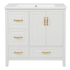 Christopher Knight Home Borah Modern 36" Freestanding Bathroom Vanity With Resin Sink -Living Furniture GUEST dbd07fc3 7663 4dbc bc03 42a24697caa5