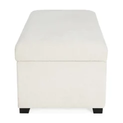 Christopher Knight Home Kalysta Contemporary Rubberwood Upholstered Rectanglar Storage Ottoman -Living Furniture GUEST dbe79dd2 ac87 4b51 88dc df52d87cee1d