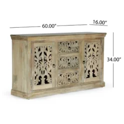 Horeb Boho Handcrafted Mango Wood 3 Drawer Sideboard Antique White - Christopher Knight Home 17 Horeb Boho Handcrafted Mango Wood 3 Drawer Sideboard Antique White - Christopher Knight Home -Living Furniture GUEST dc1842a9 245f 4aae 82a0 a75817a6e5ed