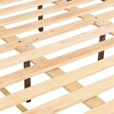 Christopher Knight Home Aura Acacia Wood Upholstered Bed Frame With Headboard And Footboard 7 Christopher Knight Home Aura Acacia Wood Upholstered Bed Frame With Headboard And Footboard - Image 7