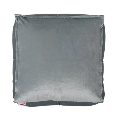 Nakisha Modern Glam Velvet Square Bean Bag Ottoman - Christopher Knight Home 3 Nakisha Modern Glam Velvet Square Bean Bag Ottoman - Christopher Knight Home - Image 3