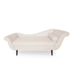 Calvert Contemporary Chaise Lounge With Scroll Arms - Christopher Knight Home -Living Furniture GUEST dce528c5 fcdf 4b52 aee6 8e3e2a0c6228