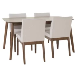 5pc Kwame 60" Dining Set - Christopher Knight Home -Living Furniture GUEST dd746f08 6604 4da1 b53f c9a943127527