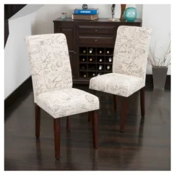 Set Of 2 French Handwriting Linen Dining Chair Beige - Christopher Knight Home 5 Set Of 2 French Handwriting Linen Dining Chair Beige - Christopher Knight Home -Living Furniture GUEST dda1570f 0bac 405f 9a95 30539fa5e175