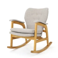 Braant Mid-Century Fabric Rocker - Christopher Knight Home -Living Furniture GUEST de1c8a36 729c 420e bdc2 74a45ce09666