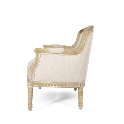 Christopher Knight Home Trask French Country 49.75"W Fabric Upholstered Loveseat 4 Christopher Knight Home Trask French Country 49.75"W Fabric Upholstered Loveseat - Image 4