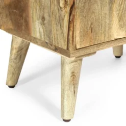 Lytle Boho Handcrafted Mango Wood Nightstand With Storage Natural - Christopher Knight Home -Living Furniture GUEST df050bd1 6b9a 4bee 9091 7712275f4ce8