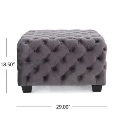 Jaymee New Velvet Ottoman - Christopher Knight Home 9 Jaymee New Velvet Ottoman - Christopher Knight Home -Living Furniture GUEST df244561 8acc 41c6 8f71 cc6b50aeca4b