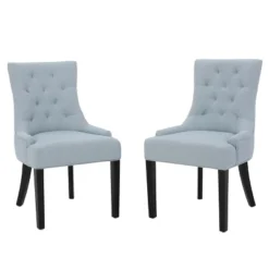 Set Of 2 Hayden Tufted Dining Chairs - Christopher Knight Home -Living Furniture GUEST e069d58e bd12 44dc 8194 9ffe1fc876c1