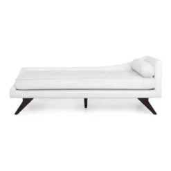 Cagle Mid Century Modern Fabric Chaise Lounge - Christopher Knight Home -Living Furniture GUEST e076f768 6653 4641 942f e0b547a93108
