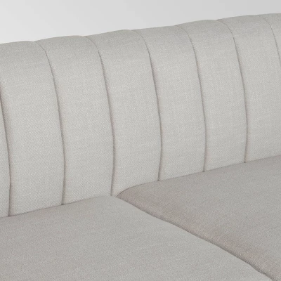 Humbolt Contemporary Channel Stitched Sofa Beige - Christopher Knight Home 3 Humbolt Contemporary Channel Stitched Sofa Beige - Christopher Knight Home - Image 3