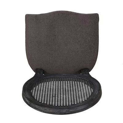 2pk Aquilla French Country Wood And Cane Upholstered Dining Chairs - Christopher Knight Home 6 2pk Aquilla French Country Wood And Cane Upholstered Dining Chairs - Christopher Knight Home - Image 6