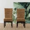 Christopher Knight Home Classic Harper Rattan And Wood Dining Chair (Set Of 2), Brown/Black