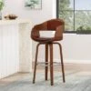 Clyo Mid-Century Modern Upholstered Swivel Barstool - Christopher Knight Home