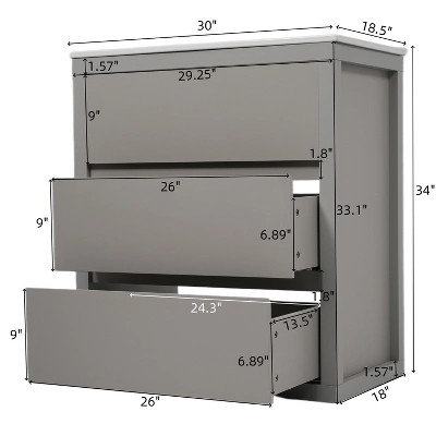 Christopher Knight Home Griffin Contemporary 30" Bathroom Vanity With Ceramic Sink And Full-Extension Drawers 2 Christopher Knight Home Griffin Contemporary 30" Bathroom Vanity With Ceramic Sink And Full-Extension Drawers - Image 2