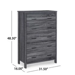 Olimont Contemporary 5 Drawer Chest - Christopher Knight Home -Living Furniture GUEST e54dbaec de24 43c9 bf44 493c62d569bf