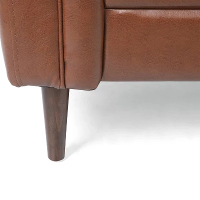 Christopher Knight Home Cantrell Faux Leather Tufted Loveseat 5 Christopher Knight Home Cantrell Faux Leather Tufted Loveseat - Image 5