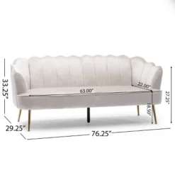 Reitz Modern Glam Velvet Channel Stitch 3 Seater Shell Sofa - Christopher Knight Home 21 Reitz Modern Glam Velvet Channel Stitch 3 Seater Shell Sofa - Christopher Knight Home -Living Furniture GUEST e64c0c3e cef8 4fba a2ee 582c4f1d253a