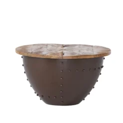 Christopher Knight Home Algonac Modern Industrial Handcrafted Mango Wood And Iron Storage Coffee Table, Natural -Living Furniture GUEST e741fa56 79f7 4820 a0b6 b497468cfc3b