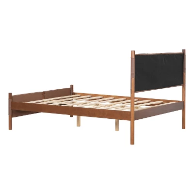 Christopher Knight Home Candace Queen Wood Platform Bed With Faux Leather Headboard 5 Christopher Knight Home Candace Queen Wood Platform Bed With Faux Leather Headboard - Image 5