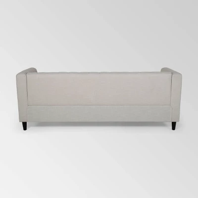 Humbolt Contemporary Channel Stitched Sofa Beige - Christopher Knight Home 5 Humbolt Contemporary Channel Stitched Sofa Beige - Christopher Knight Home - Image 5