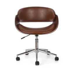 Brinson Mid-Century Modern Upholstered Swivel Office Chair - Christopher Knight Home 13 Brinson Mid-Century Modern Upholstered Swivel Office Chair - Christopher Knight Home -Living Furniture GUEST e973a6da 7e3d 44e2 a641 f1e25b3c65b0