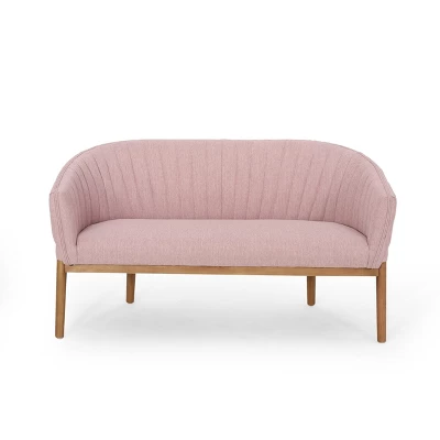 Christopher Knight Home Cheney Contemporary Channel Stitch Upholstered Loveseat With Curved Back 10 Christopher Knight Home Cheney Contemporary Channel Stitch Upholstered Loveseat With Curved Back - Image 10