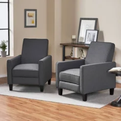 Set Of 2 Darvis Contemporary Recliners - Christopher Knight Home -Living Furniture GUEST ea5f1b31 3098 4992 ad96 79967dee19f5
